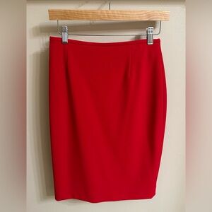 Elegant Red Pencil Skirt